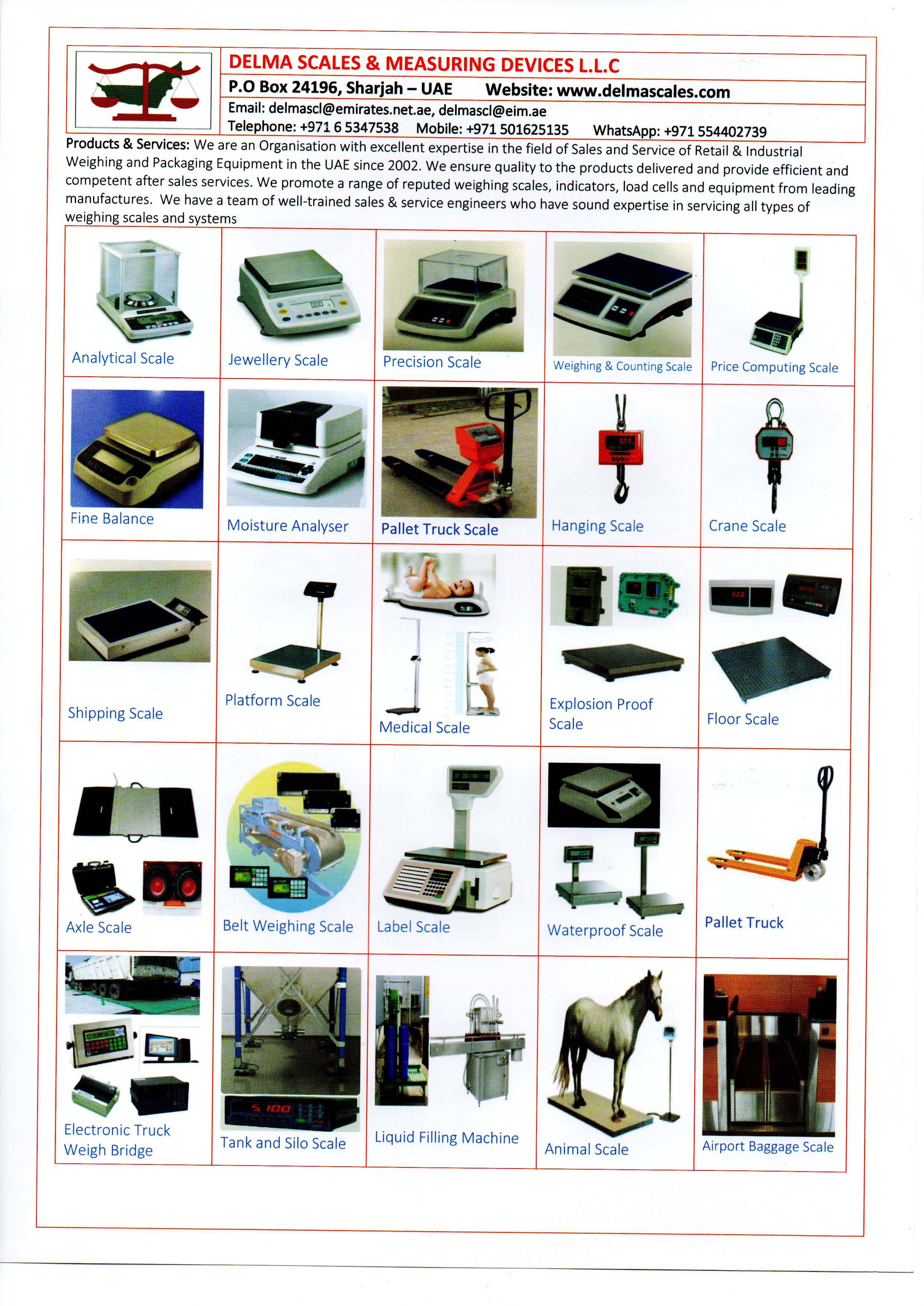 ALL TYPES OF WEIGHING EQUIPMENT,PACKAGING EQUIPMENT